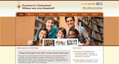 Desktop Screenshot of admissionsunlimited.com