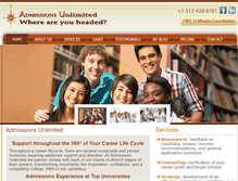 Tablet Screenshot of admissionsunlimited.com